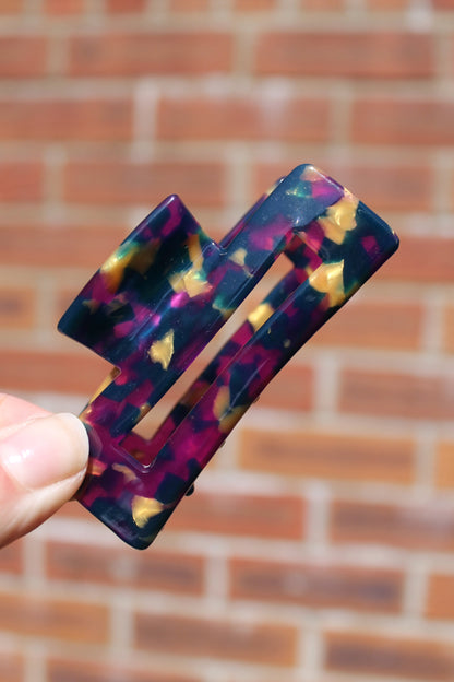 Purple Resin Claw Clip