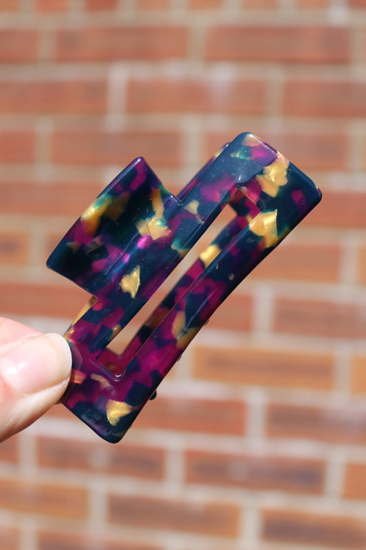 Purple Resin Claw Clip