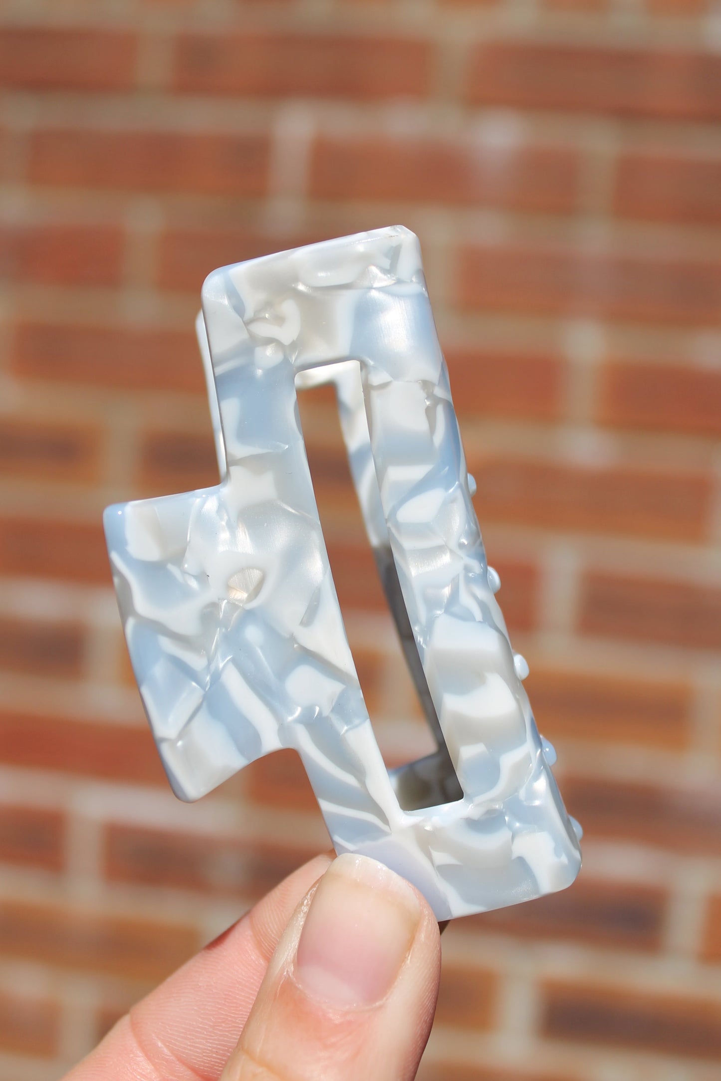 Sky Blue Resin Claw Clip 1