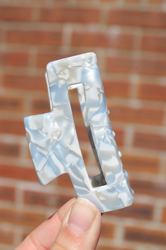 Sky Blue Resin Claw Clip 1