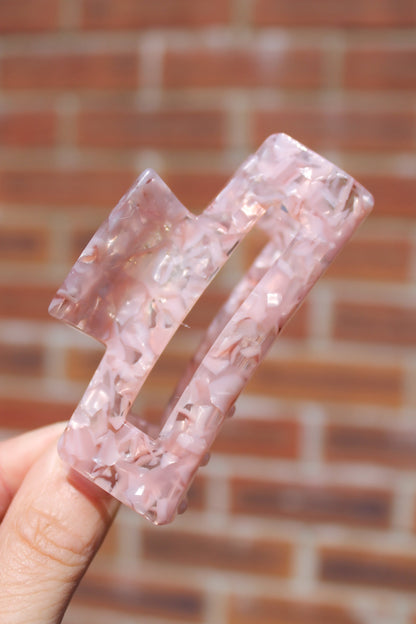 Pink Resin Claw Clip