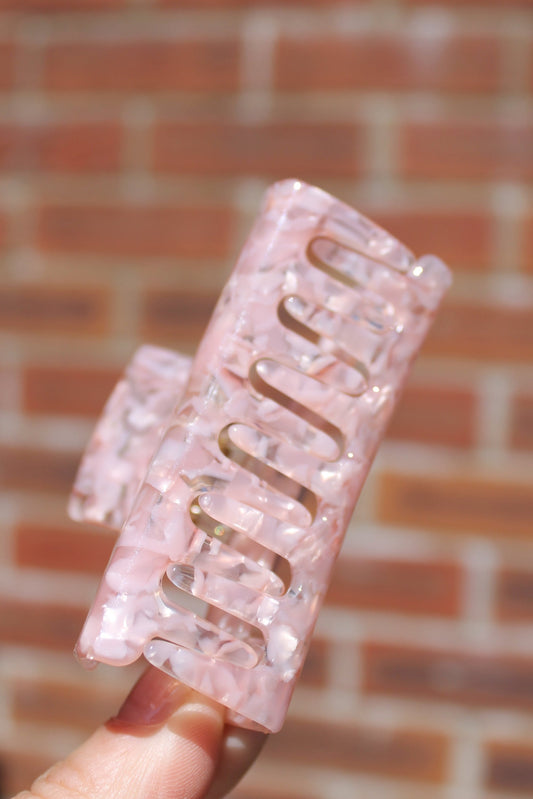 Pink Resin Claw Clip