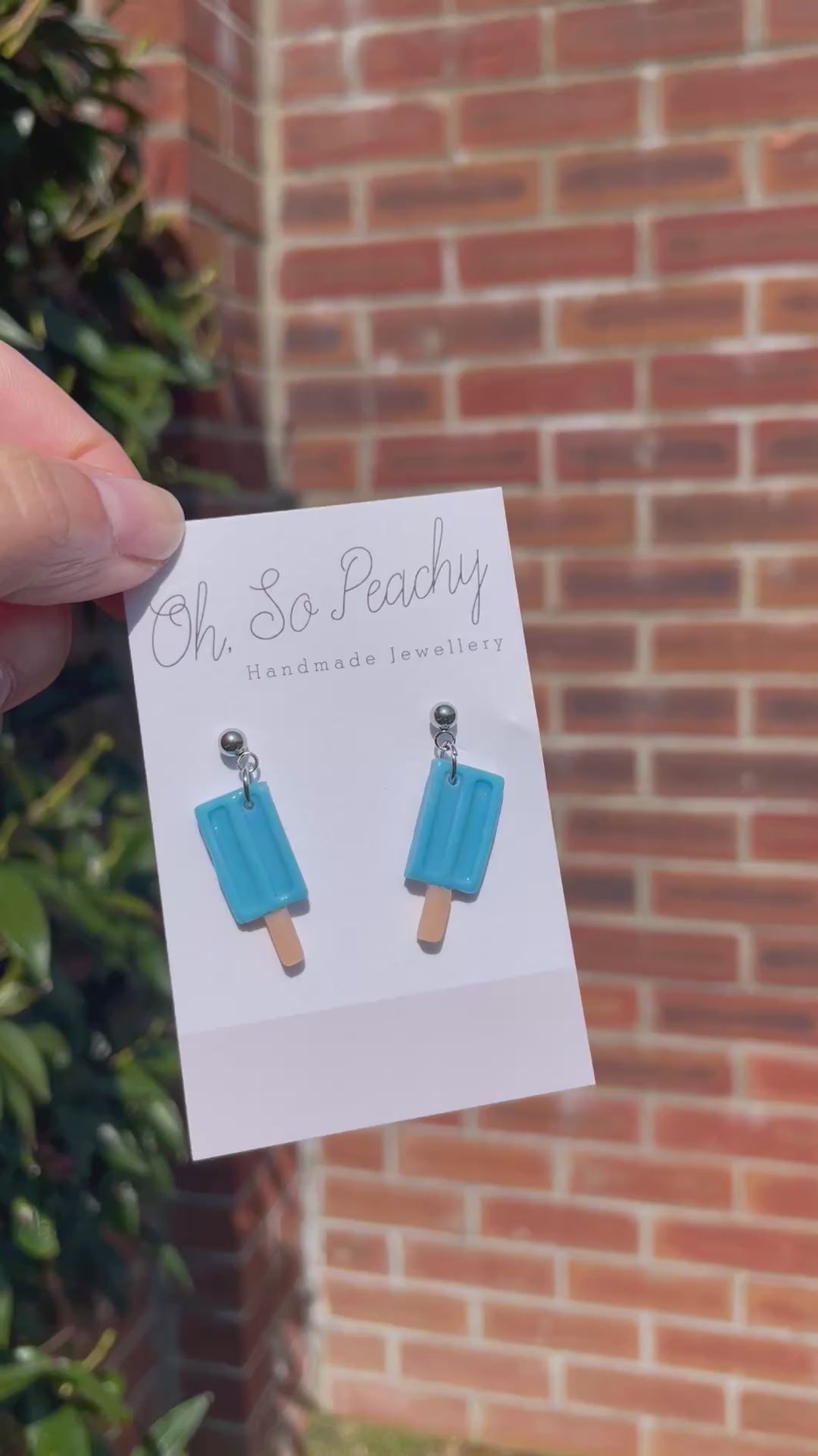 Polymer clay ice lolly ball stud earrings video